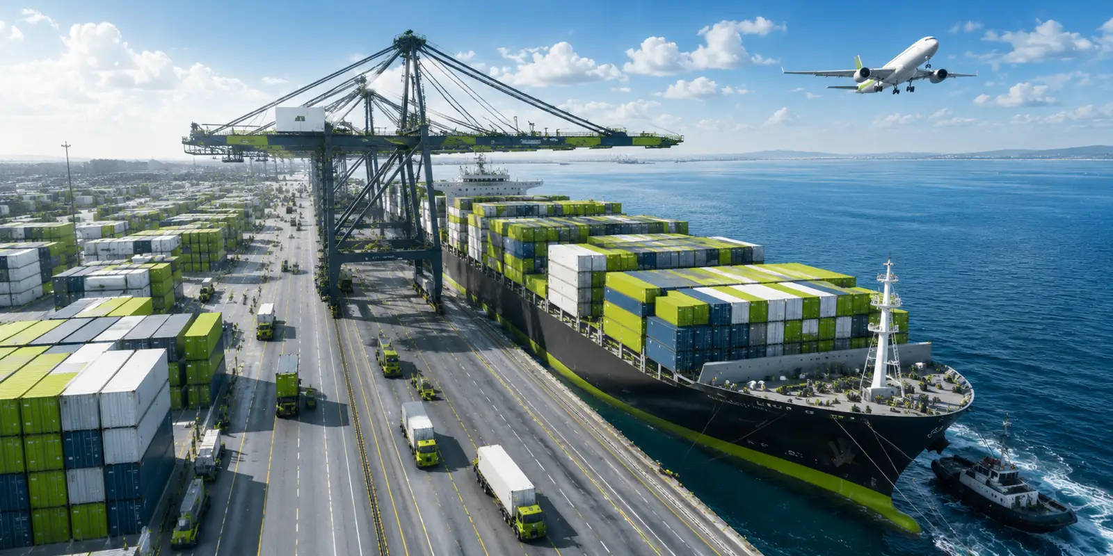 Cargo handling at a port cargo terminal